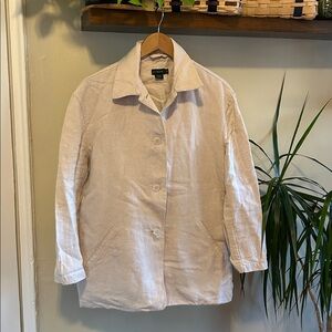 J CREW Linen Chore Utility Jacket